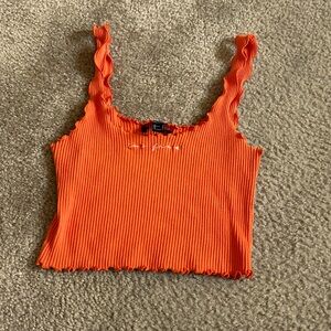 Orange cropped cami